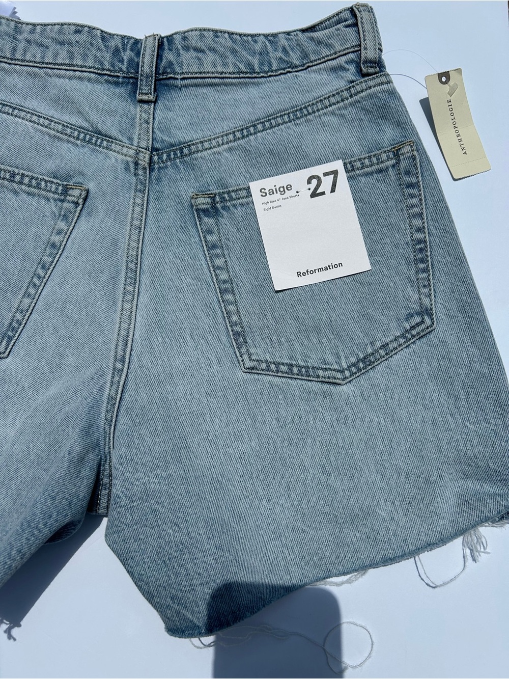 NWT🌷(27) Reformation Saige High-Rise Denim Shorts - Picture 7 of 13